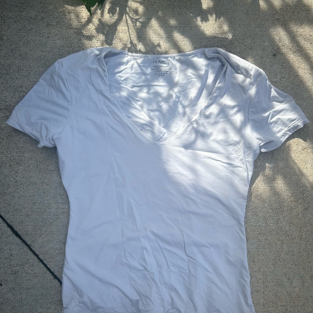 Light Gray V-Neck T-Shirt